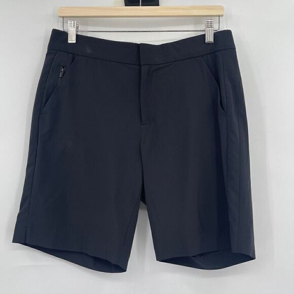 Athleta Black Stretch Performance Mid Rise Tribeca 7" Bermuda Shorts Size 6 - Picture 1 of 5